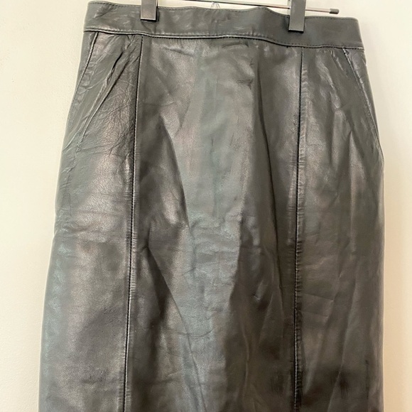 J.percy for Marvin Richard’s black leather skirt size 8 - Picture 3 of 5